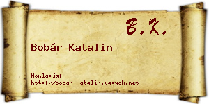 Bobár Katalin névjegykártya