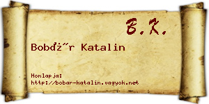 Bobár Katalin névjegykártya