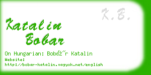 katalin bobar business card